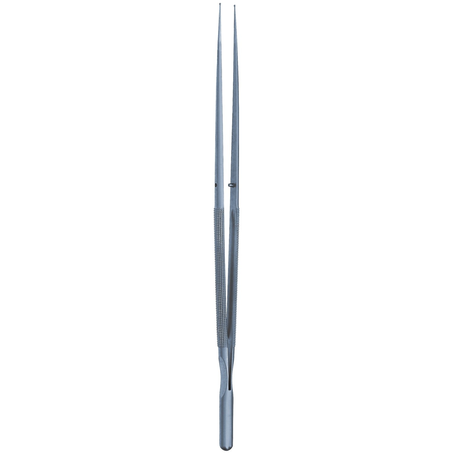Titanium Dennis-Type Micro Ring Tip Forceps, Tips Impregnated W/ Fine Tungsten Carbide Dust, Counterbalanced Handle, 1.0 Mm Tips, 7 1/4" (18.5 Cm)